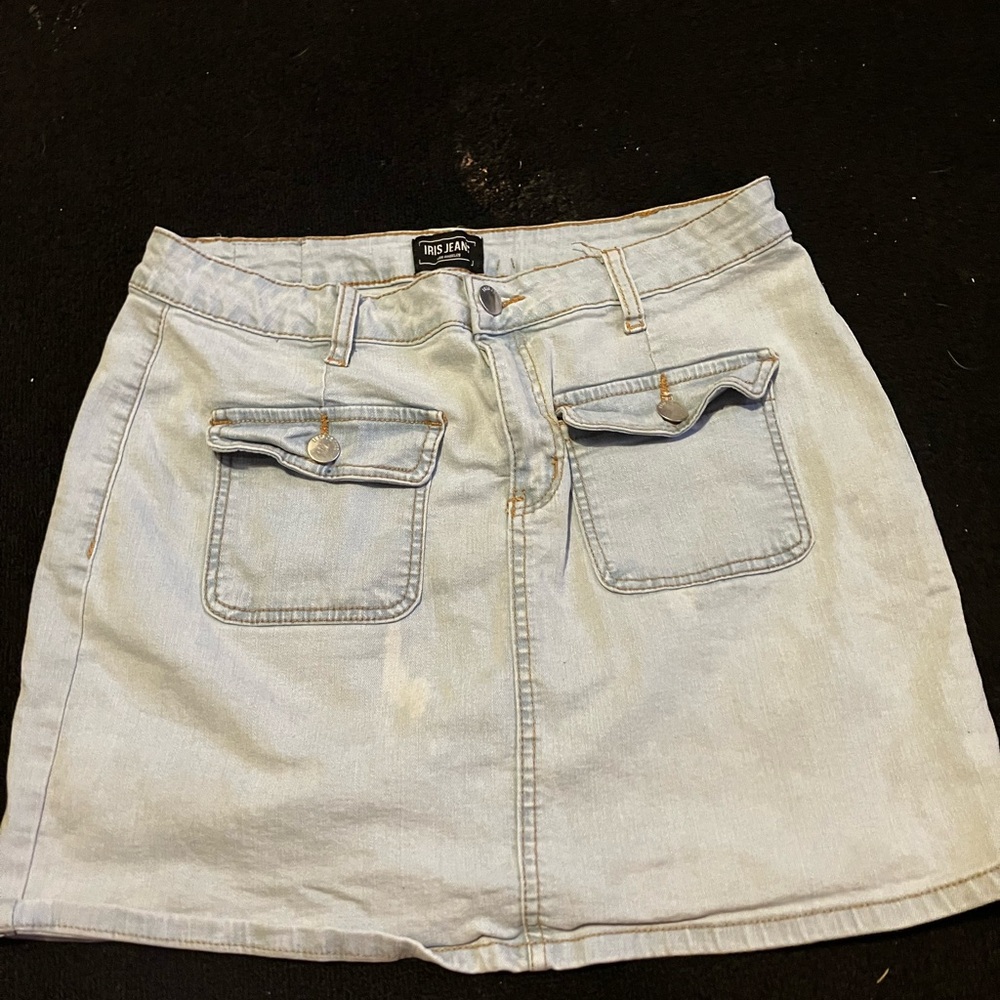 Women's Light Blue Denim Skirt